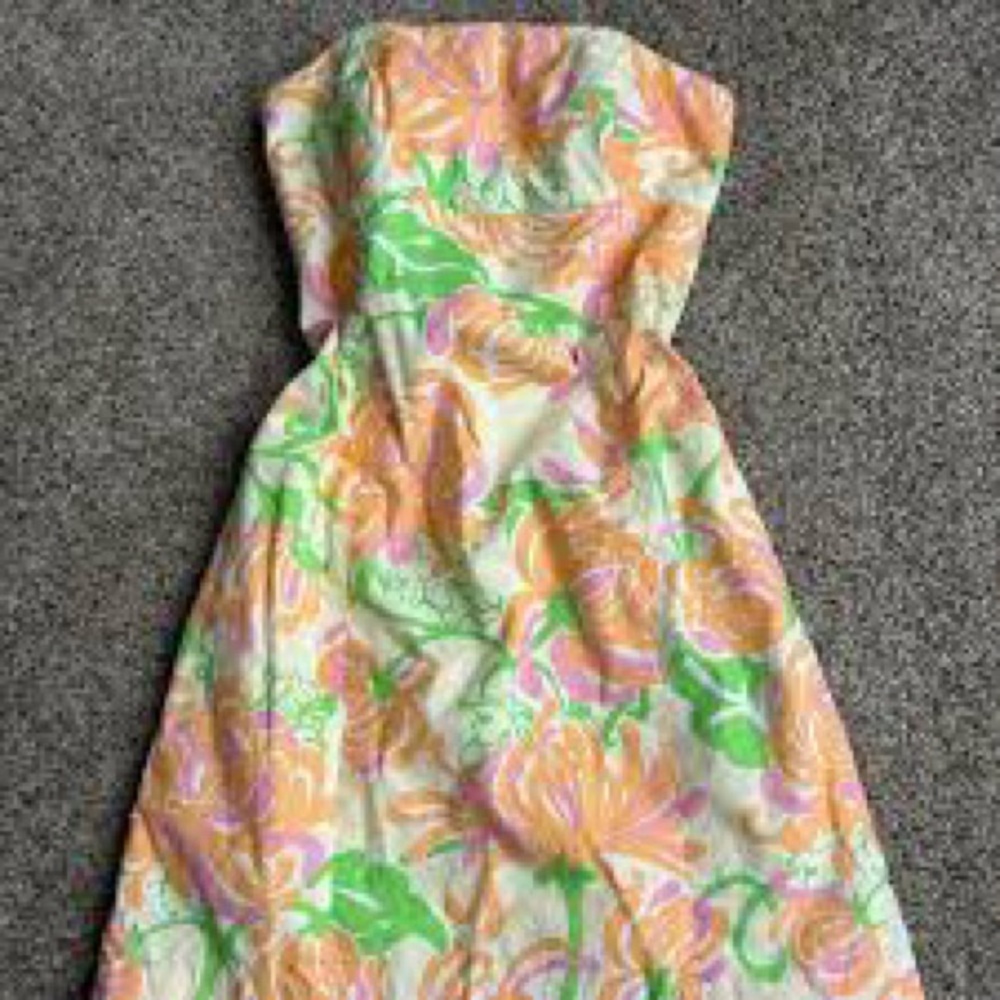 Lilly Pulitzer Yellow and Orange Floral Dress